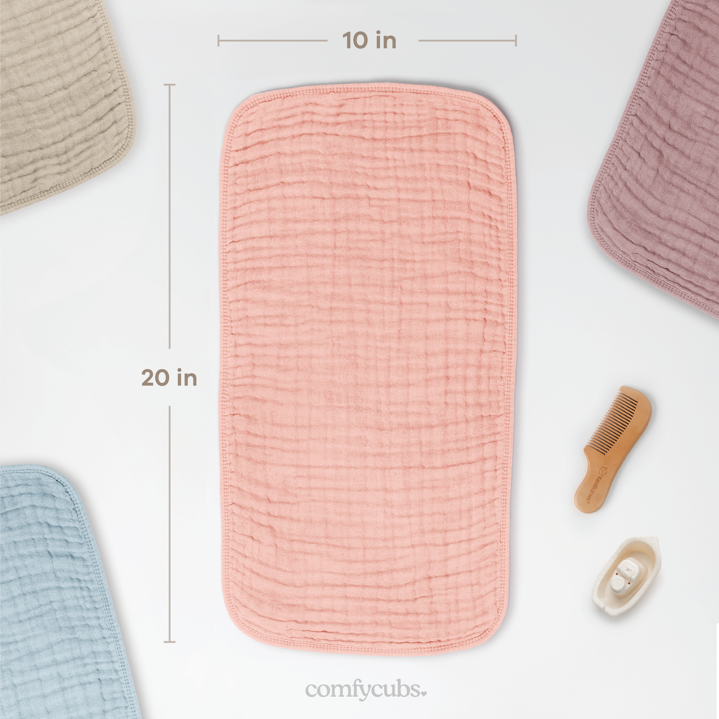 Baby Burp Cloths - 100% Muslin Cotton