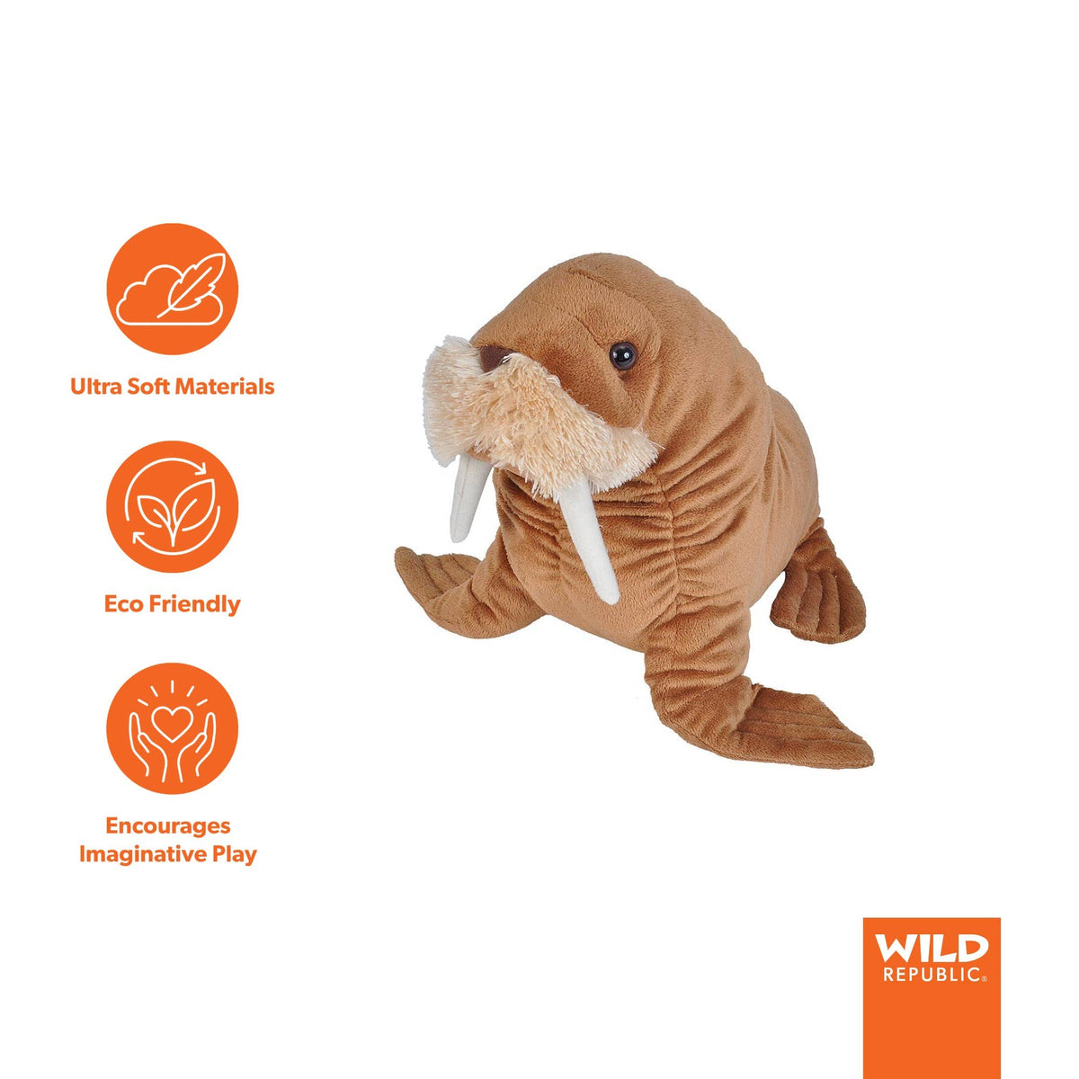 Wild Republic - CK Walrus Stuffed Animal 12"