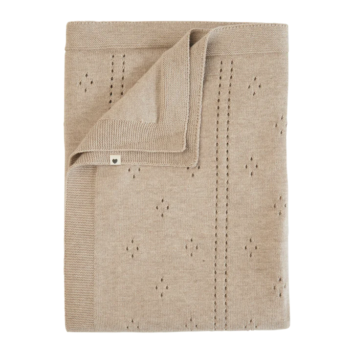 Knitted Blanket by BIBS | Pointelle Vanilla