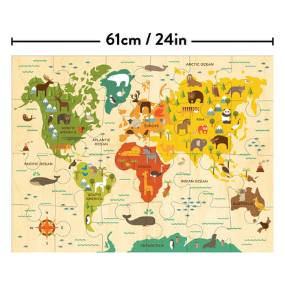 24-Piece Floor Puzzle | World Map