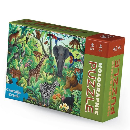50 Piece Mini Holographic Puzzle | Jungle Paradise
