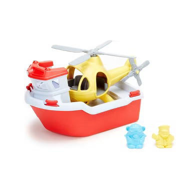 Rescue Boat and Helicopter