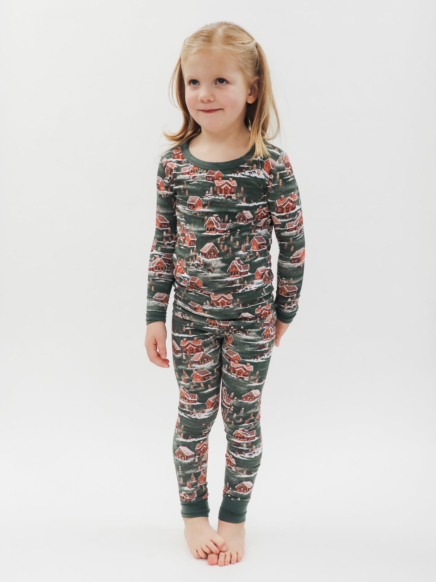 Long Sleeve Pajama Set by Little Alaskan | Christmas Village