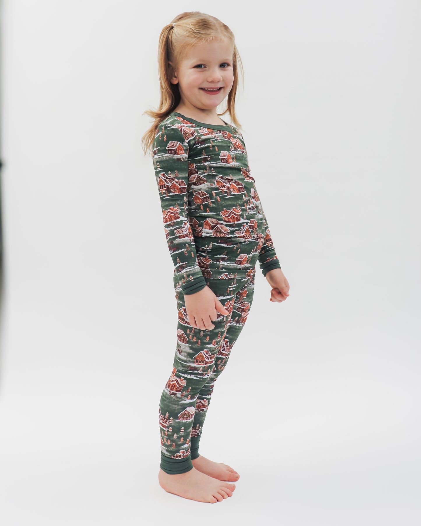 Long Sleeve Pajama Set by Little Alaskan | Christmas Village