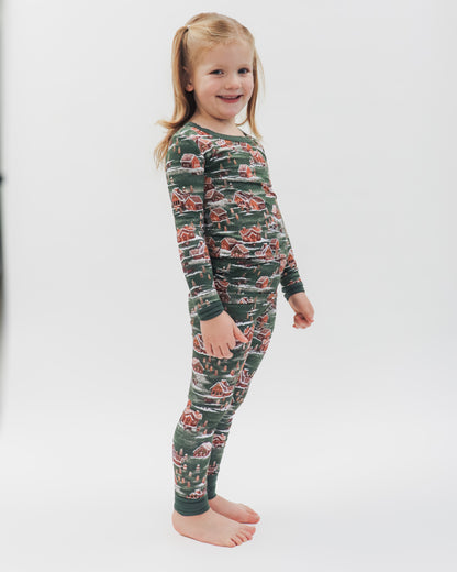 Long Sleeve Pajama Set by Little Alaskan | Christmas Village