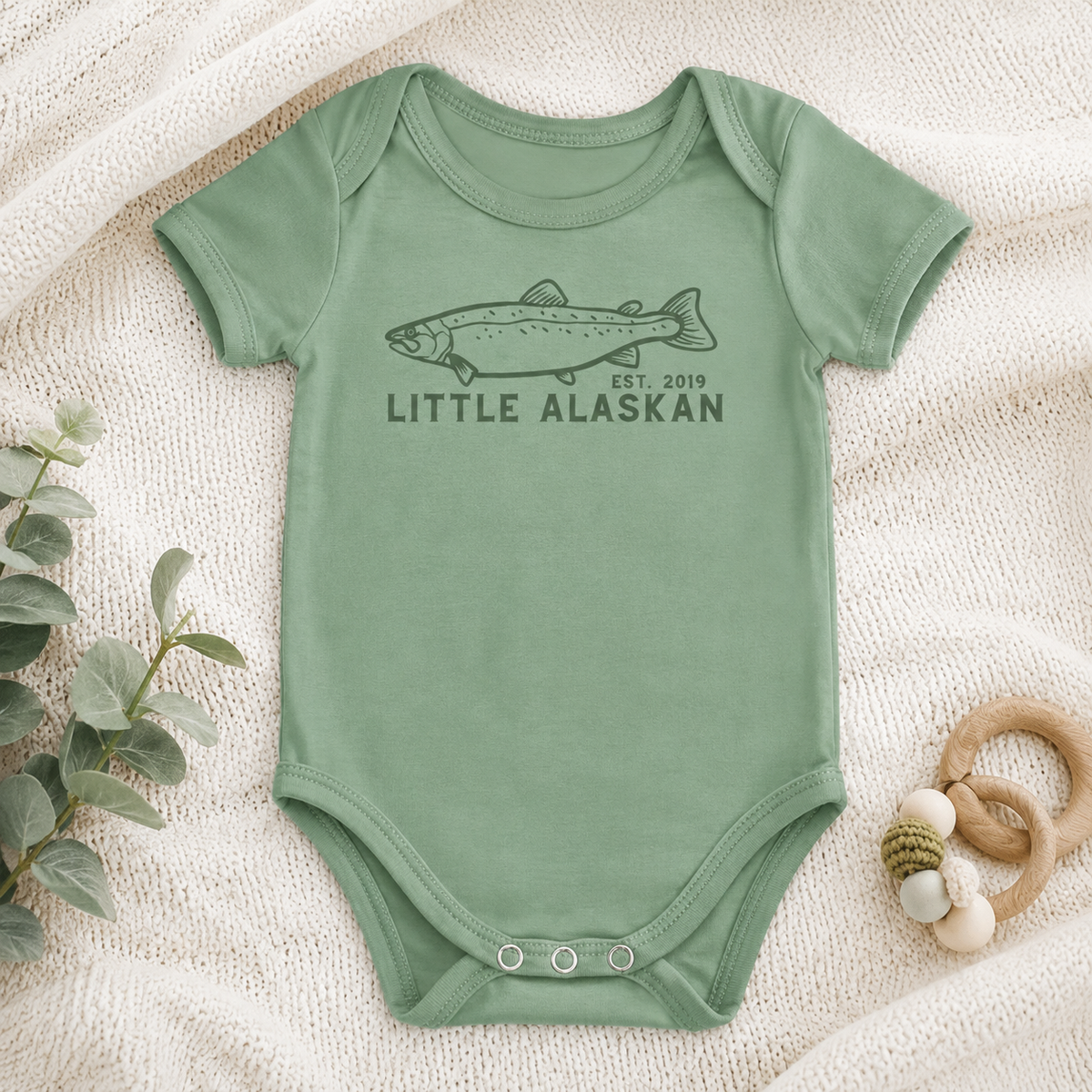 Little Alaskan Bodysuit | Salmon