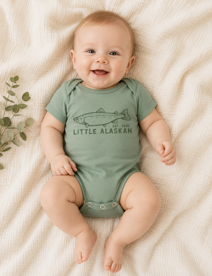Little Alaskan Bodysuit | Salmon