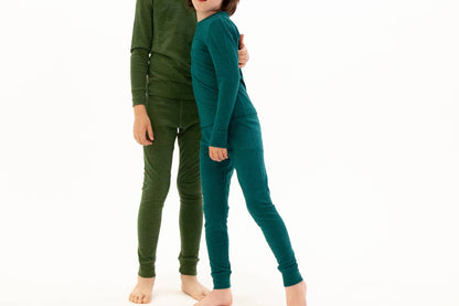 Oaki - Merino Wool Base Layer: Moss Green / 2T