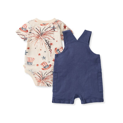 Burt's Bees Baby - Uncle Sam Baby Boy Romper & Bodysuit Set