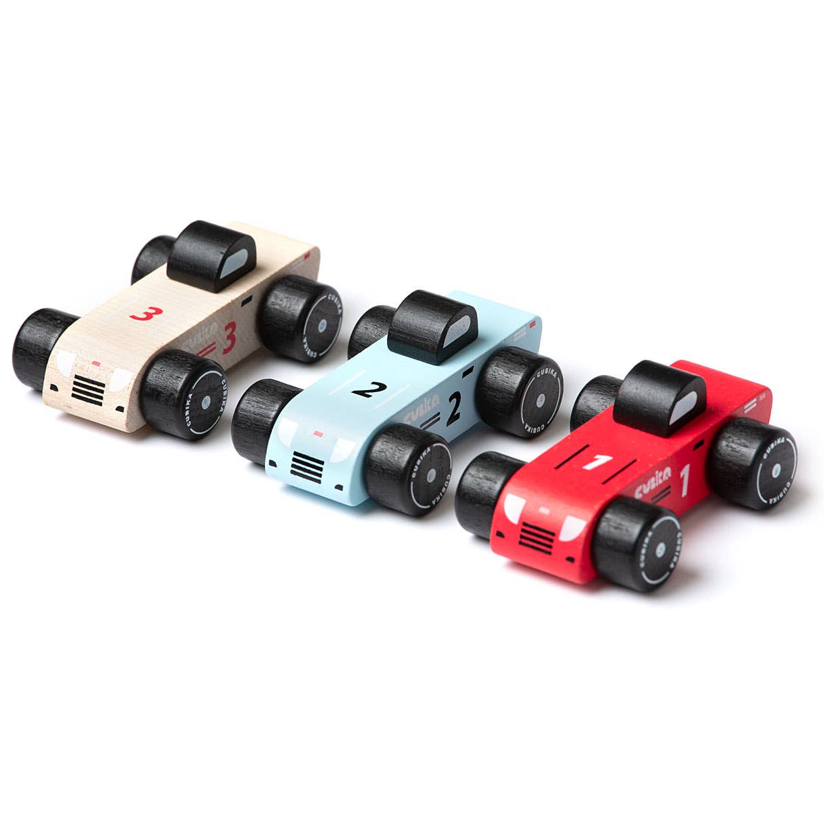 Cubika Wooden Vehicle Set | Racing Cars