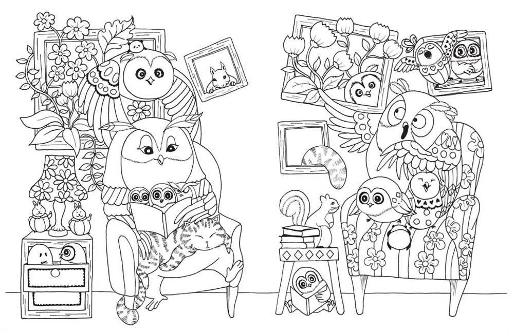 A Million Owls Coloring Book