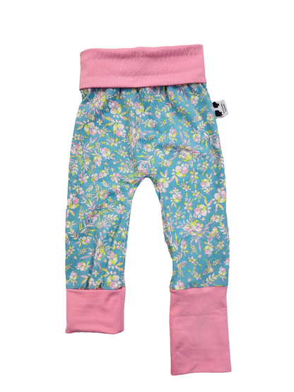 Baby + Toddler Grow With Me Pants by Briar&Boone | Teal Floral