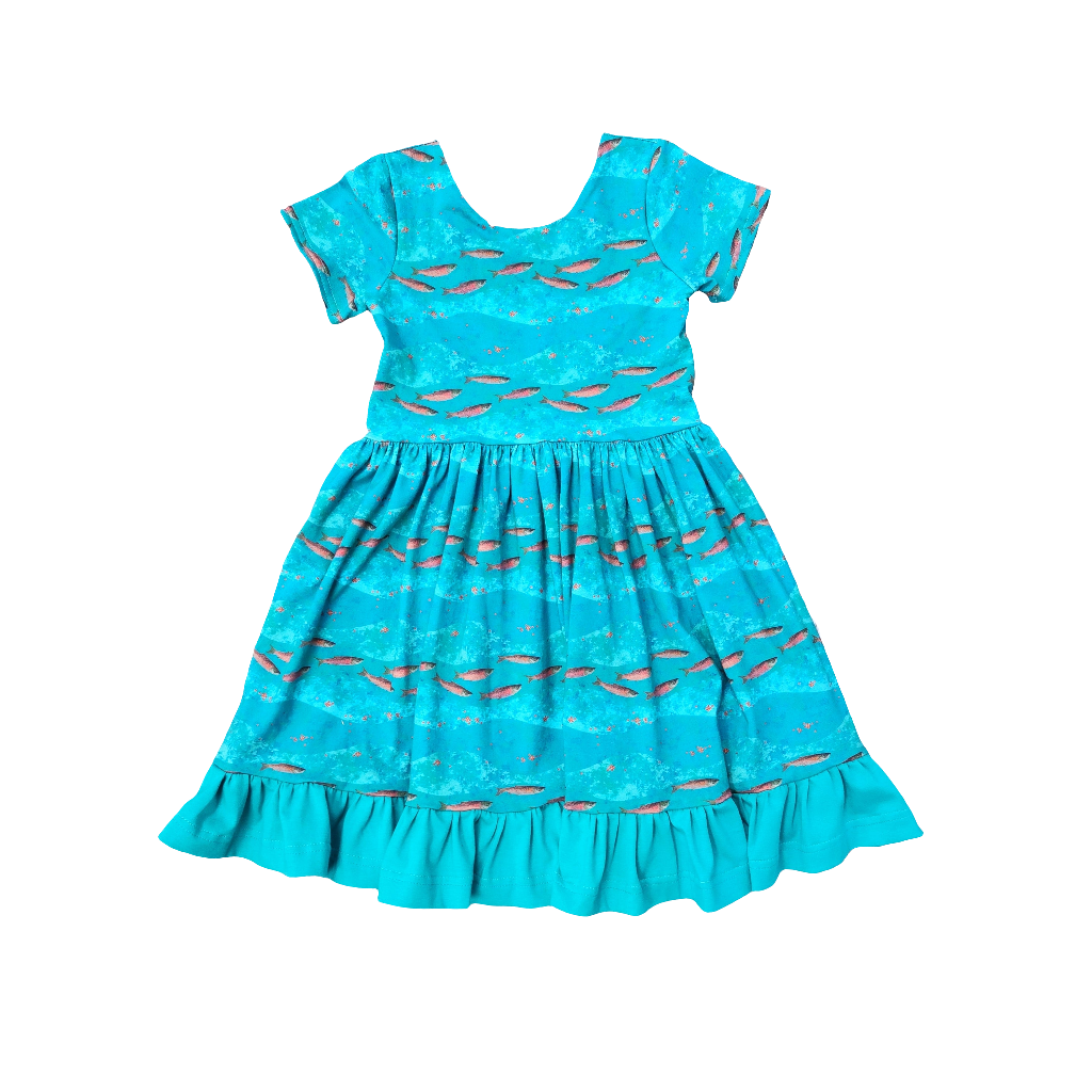 Ruffle Knit Dress by Briar&Boone | Kenai River Red