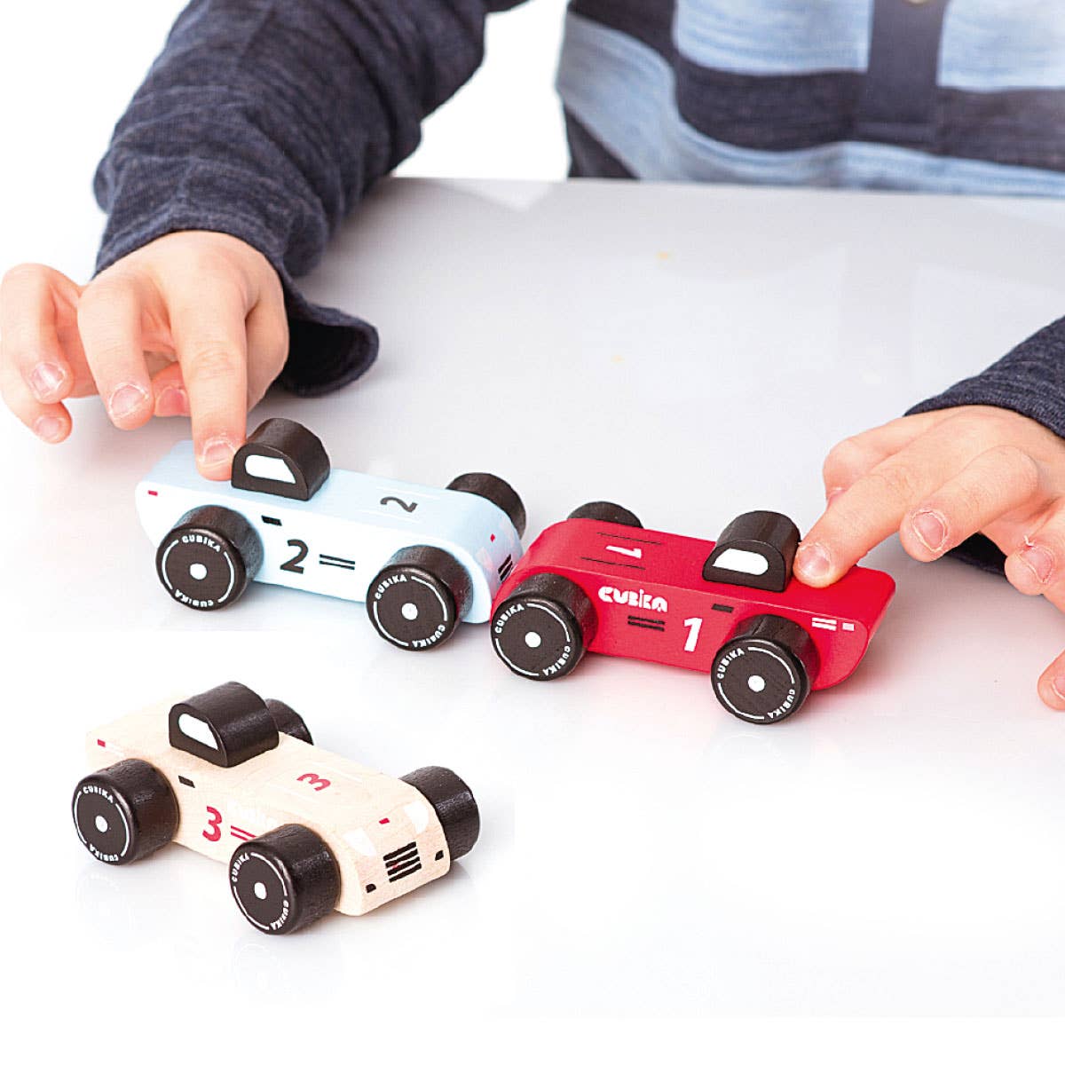 Cubika Wooden Vehicle Set | Racing Cars