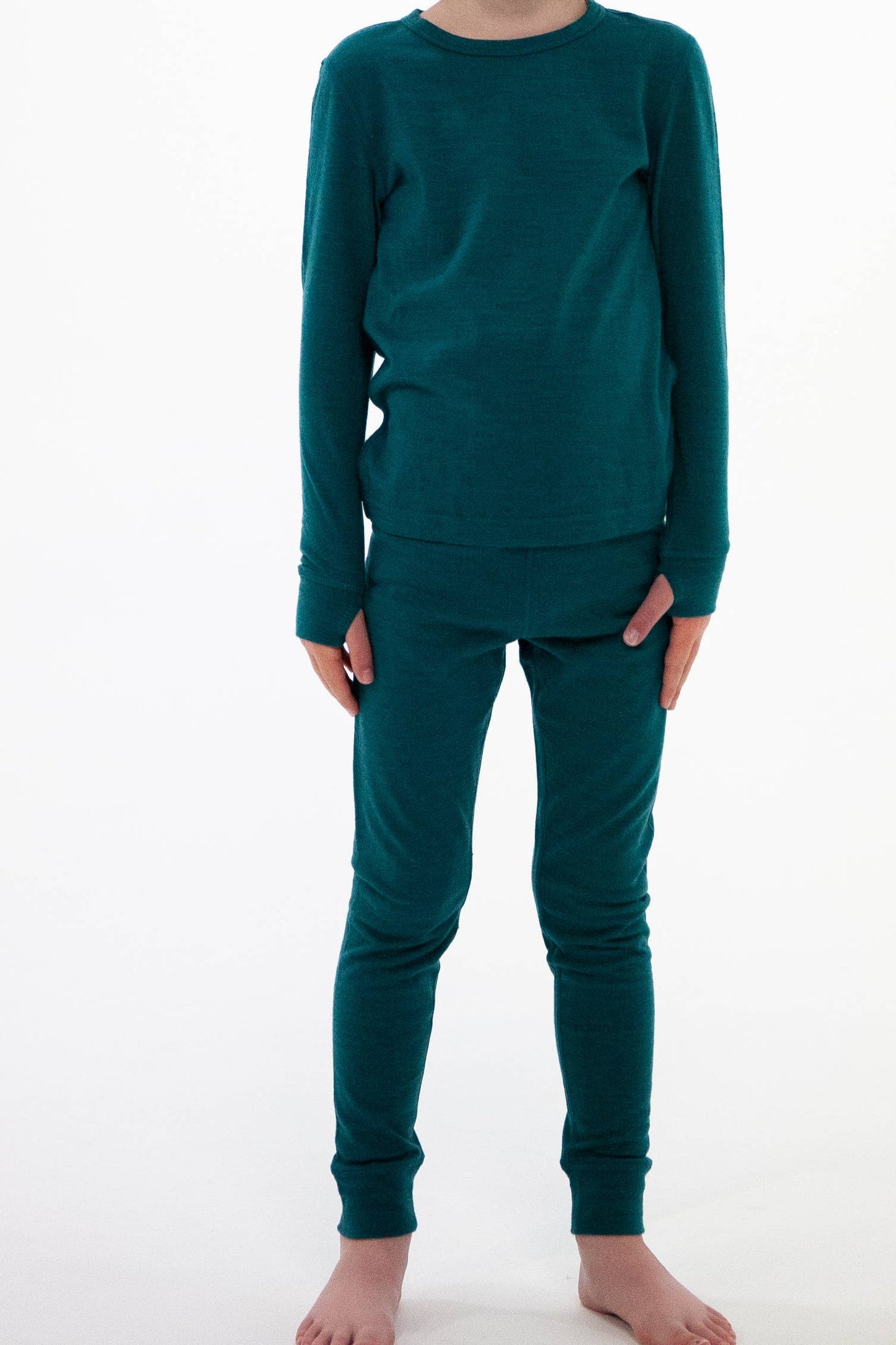 Oaki - Merino Wool Base Layer: Moss Green / 5T