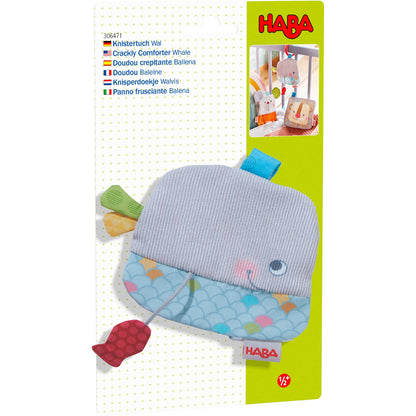 HABA USA - Whale Crackly Lovey