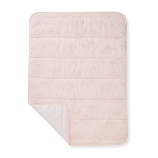 Swaying Branches Organic Cotton Reversible Baby Blanket | Pink