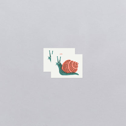 Tattly - Snail Tattoo Pair