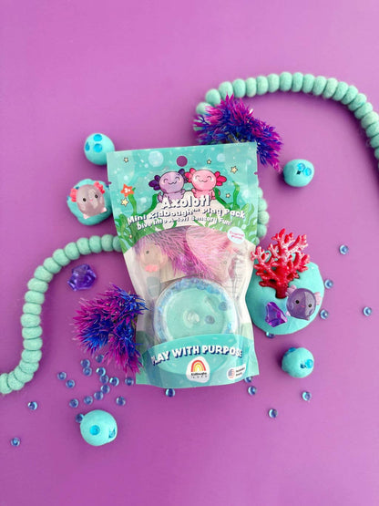 Earth Grown KidDoughs (KidDoughs by EGKD) - Axolotl Mini Play Pack
