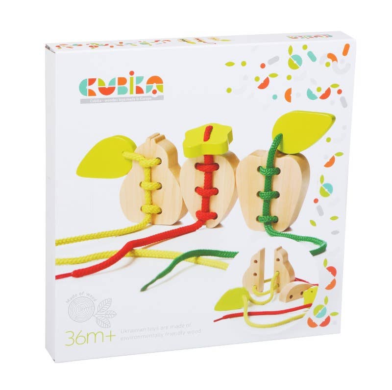 Cubika Wooden Lacing Toy | Fruits