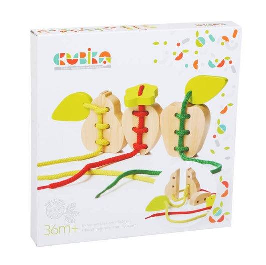 Cubika Wooden Lacing Toy | Fruits