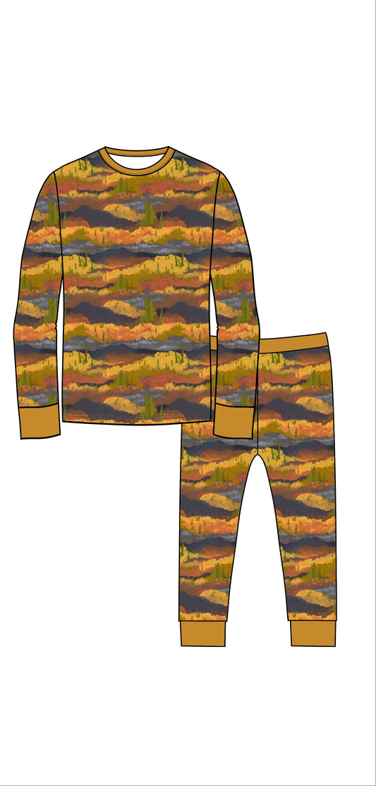 Long Sleeve Pajama Set by Little Alaskan | Denali Foothills