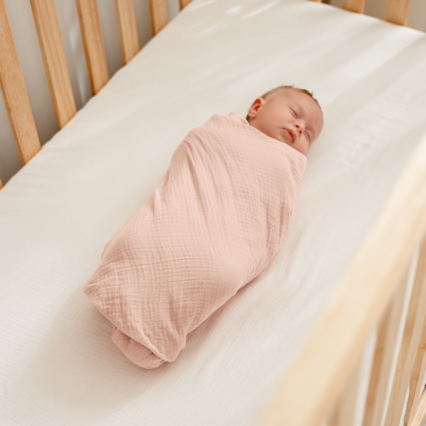 Muslin Swaddle Blankets Pack of 3 | Blush - Bold Blush - Dusty Rose