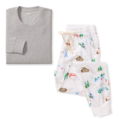 Ski Slopes Organic Cotton PJ Set Womens