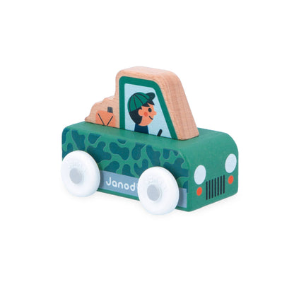 Janod - Crossroads White Valley Pickup Truck Display x4