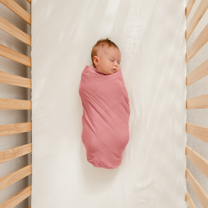 Muslin Swaddle Blankets Pack of 3 | Blush - Bold Blush - Dusty Rose