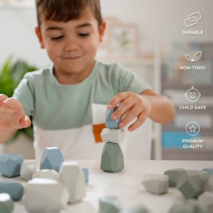 Wooden Stacking Stones | Boy Pack