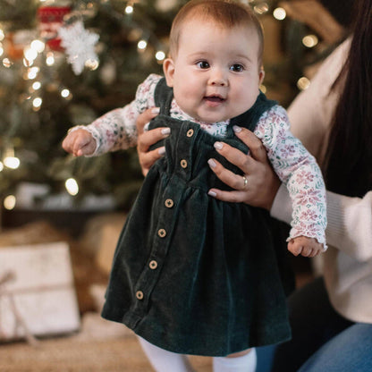 Organic Girl`s Set by Burt's Bees Baby | Poinsettia Fair Isle