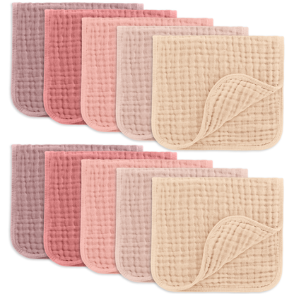 Baby Burp Cloths - 100% Muslin Cotton