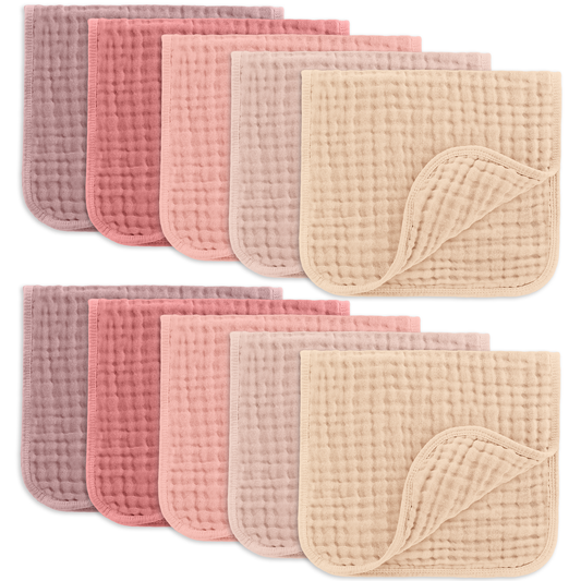 Baby Burp Cloths - 100% Muslin Cotton