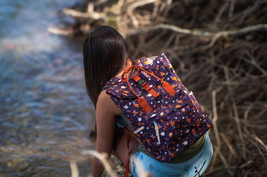 The Montana Scene - Adventure Backpack - Plum Floral