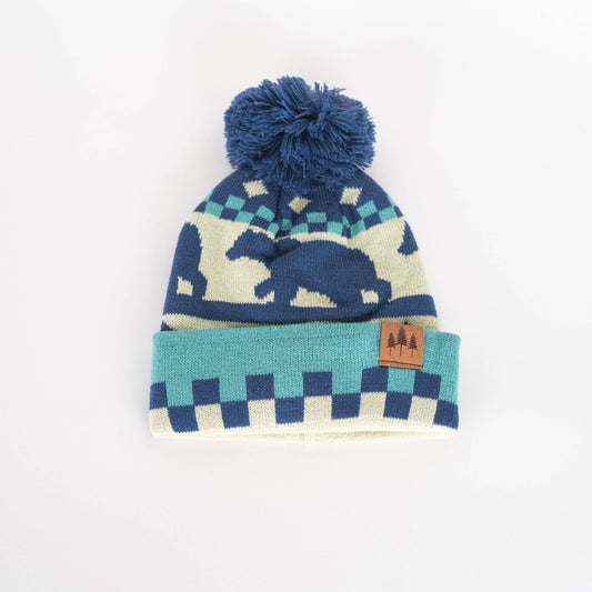 The Montana Scene - Bear Kids Beanie - Blue