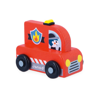 Janod - Crossroads City Fire Truck Display x4
