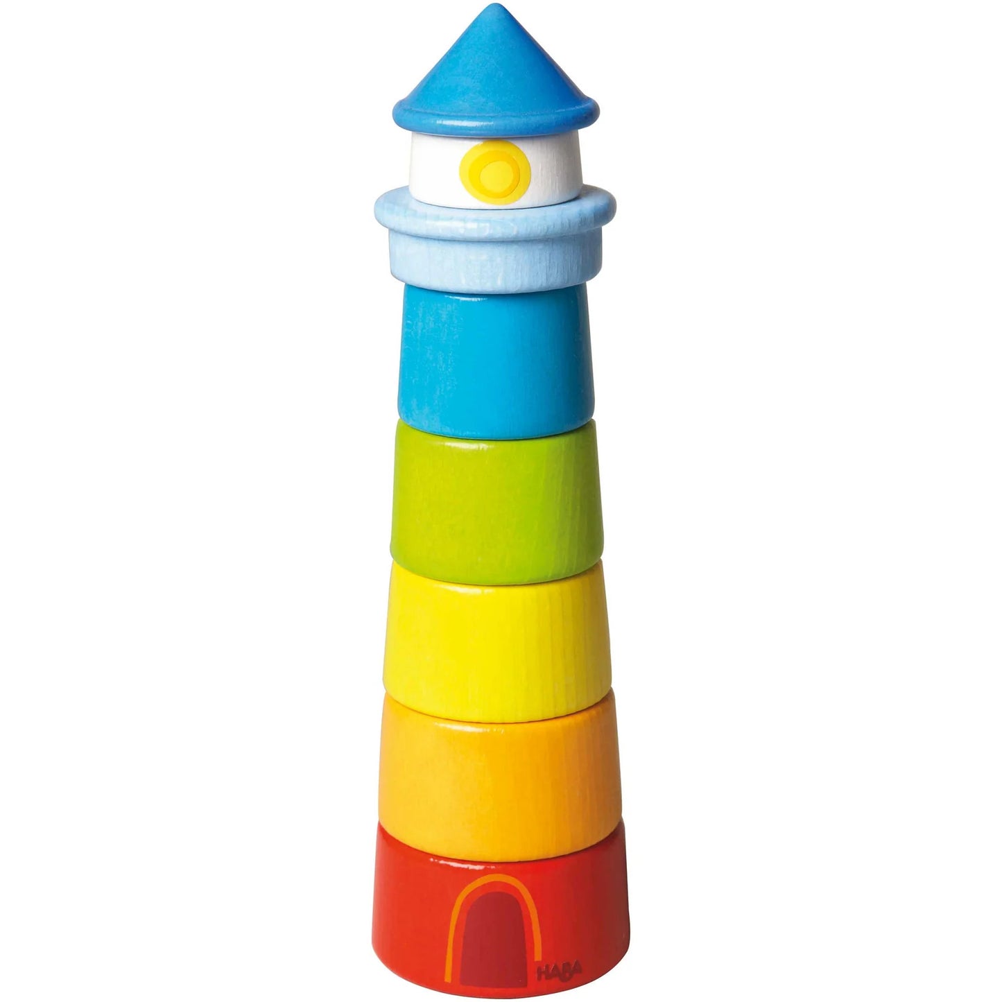 Lighthouse Wooden Rainbow Stacker by HABA