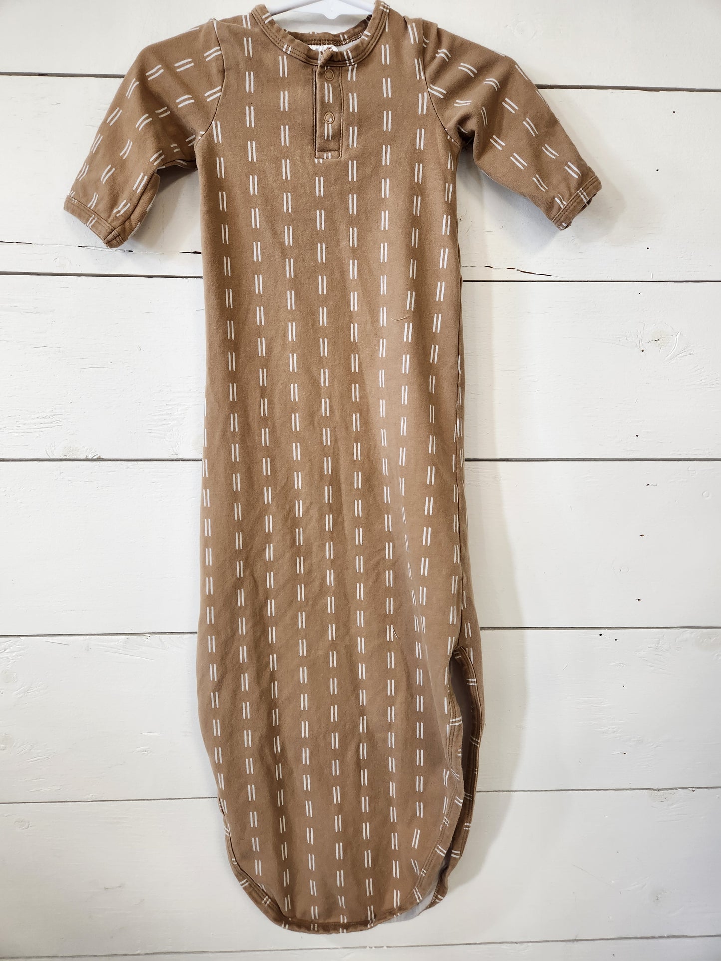 Size 0-3 | Mebie Baby Knotted Gown brown