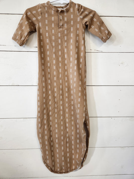 Size 0-3 | Mebie Baby Knotted Gown brown