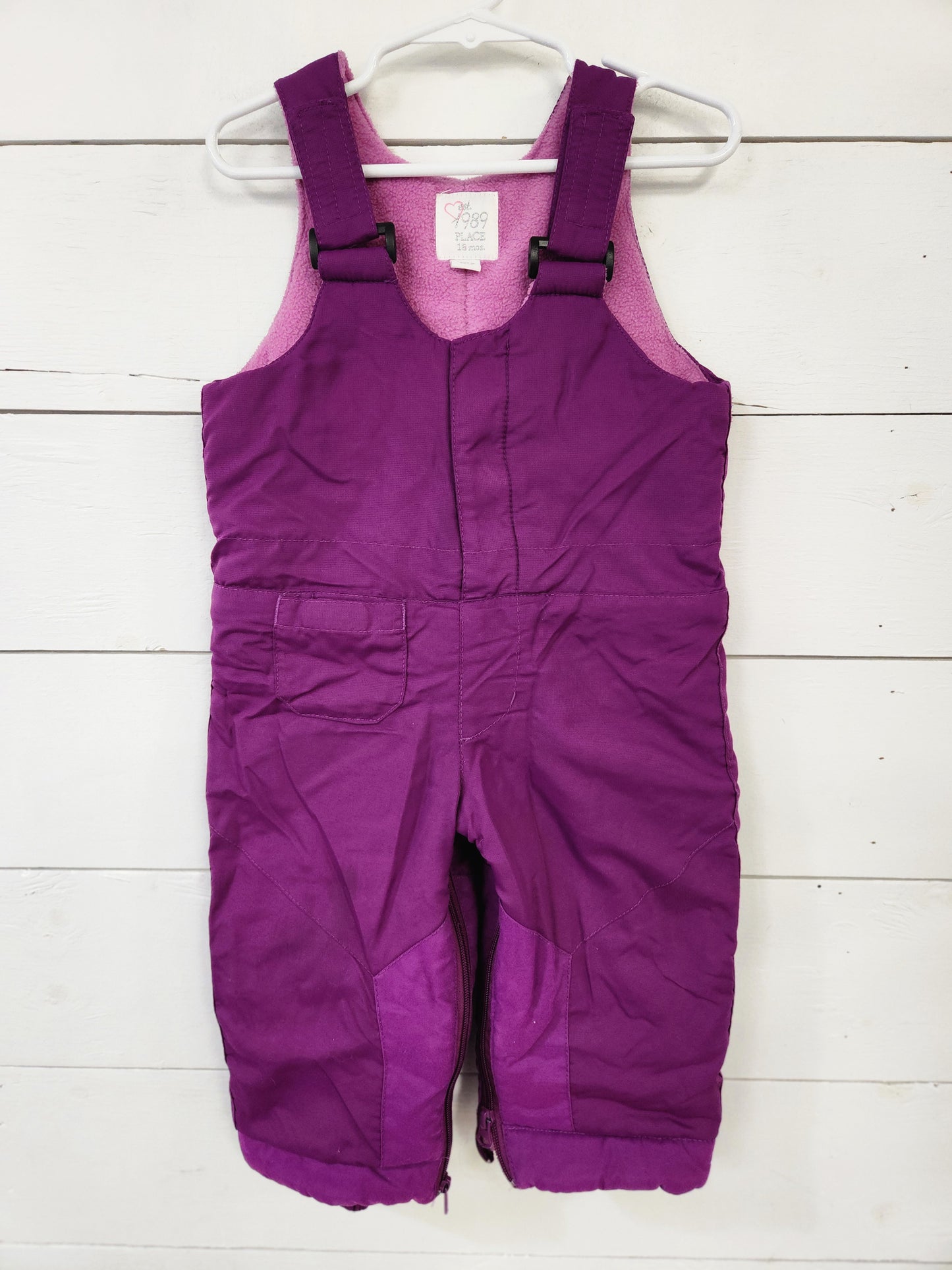 Size 18m | Place Snow Bibs w/ Zipper