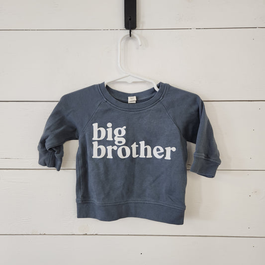 Size 6-12m | Colored Organics Grey Big Brother Sweater