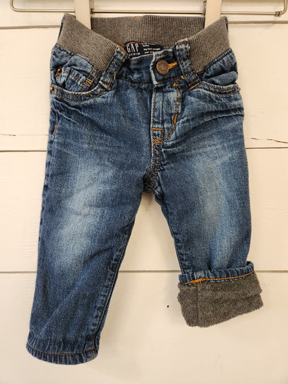 Size 6-12m | Gap Fleece-Lined Jeans