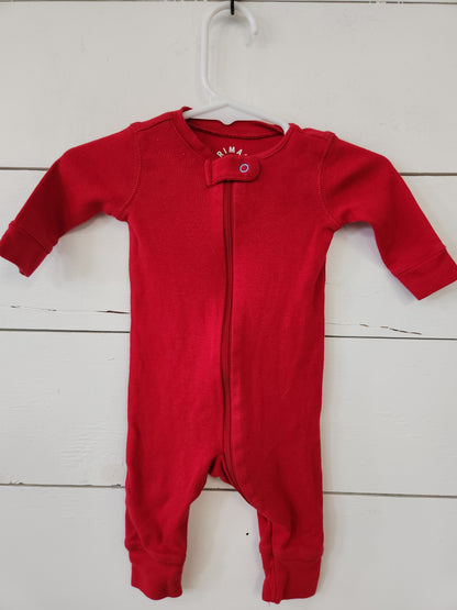 Size 0-3m | Primary Red Romper