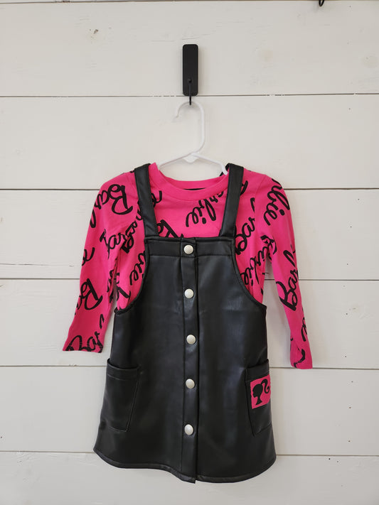 Size 2t | Barbie Long Sleeve Shirt and Dress Set