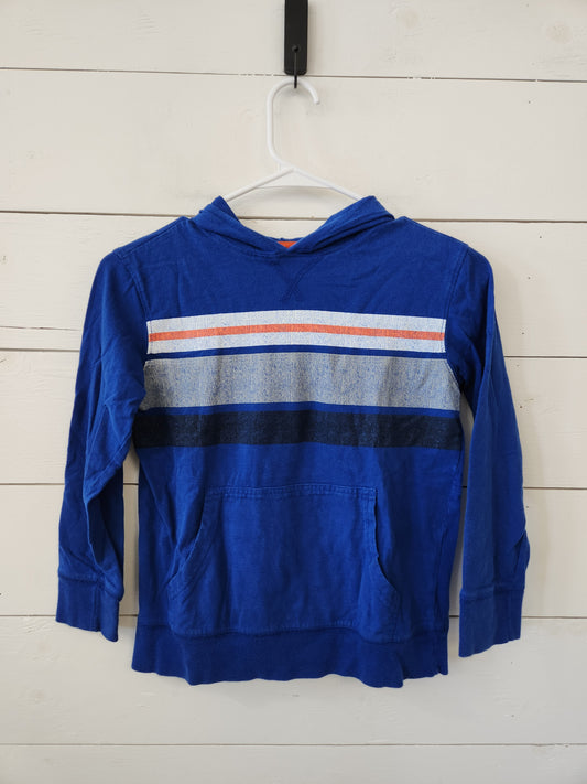 Size 7-8 | Crazy 8 Blue Striped Hooded Longsleeve