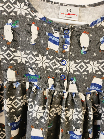 Size 10(140) | Hanna Andersson Dress-Penguins
