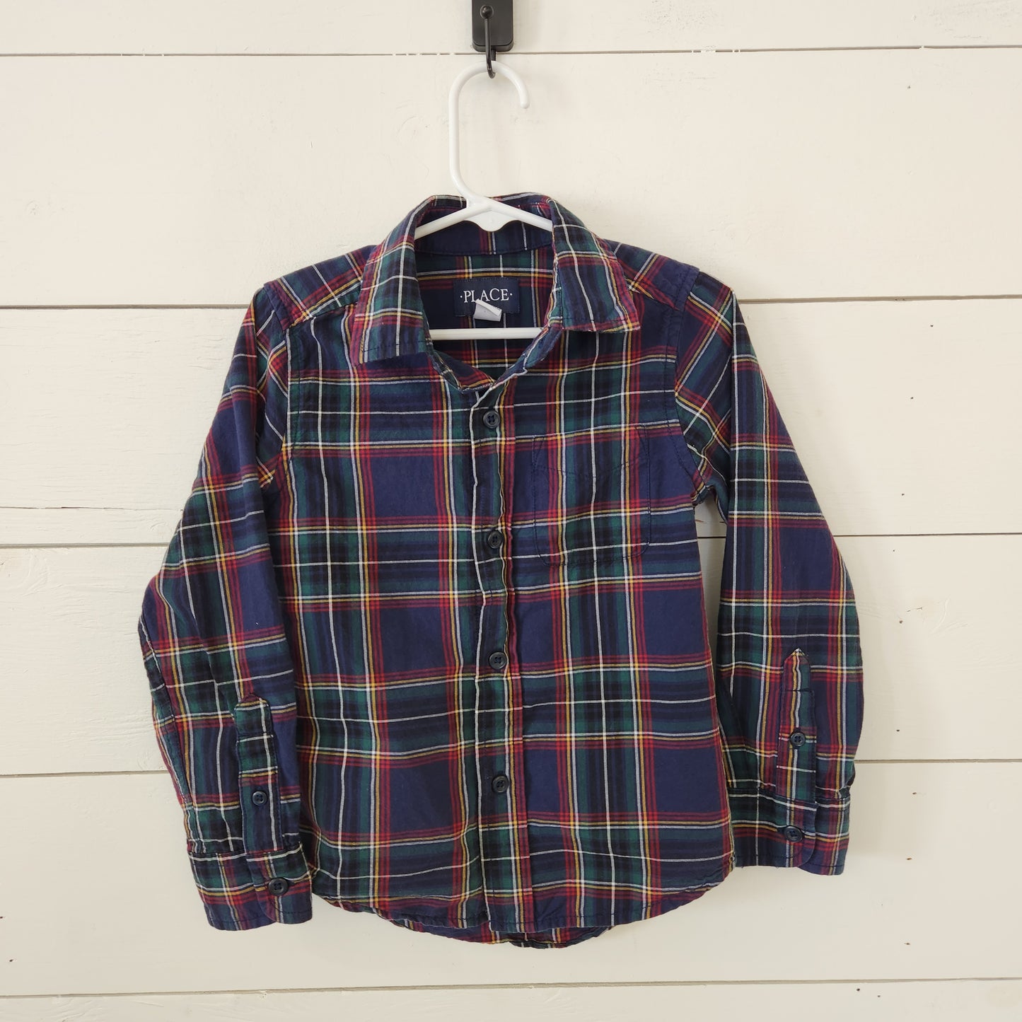 Size 4t | Place Navy Plaid Buttondown