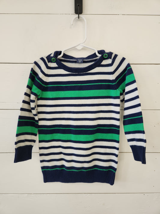 Size 3t | Gap Striped Blue & Green Sweater