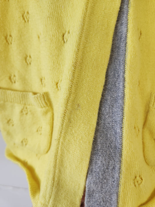 Size 1-2t | Mini Boden Yellow Cardigan *stain